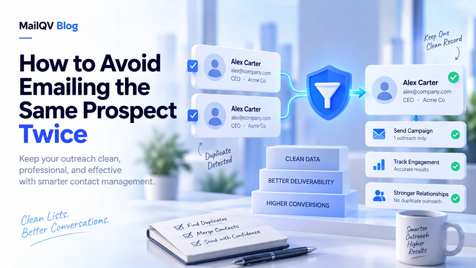 How to Avoid Emailing the Same Prospect Twice illustrated guide
