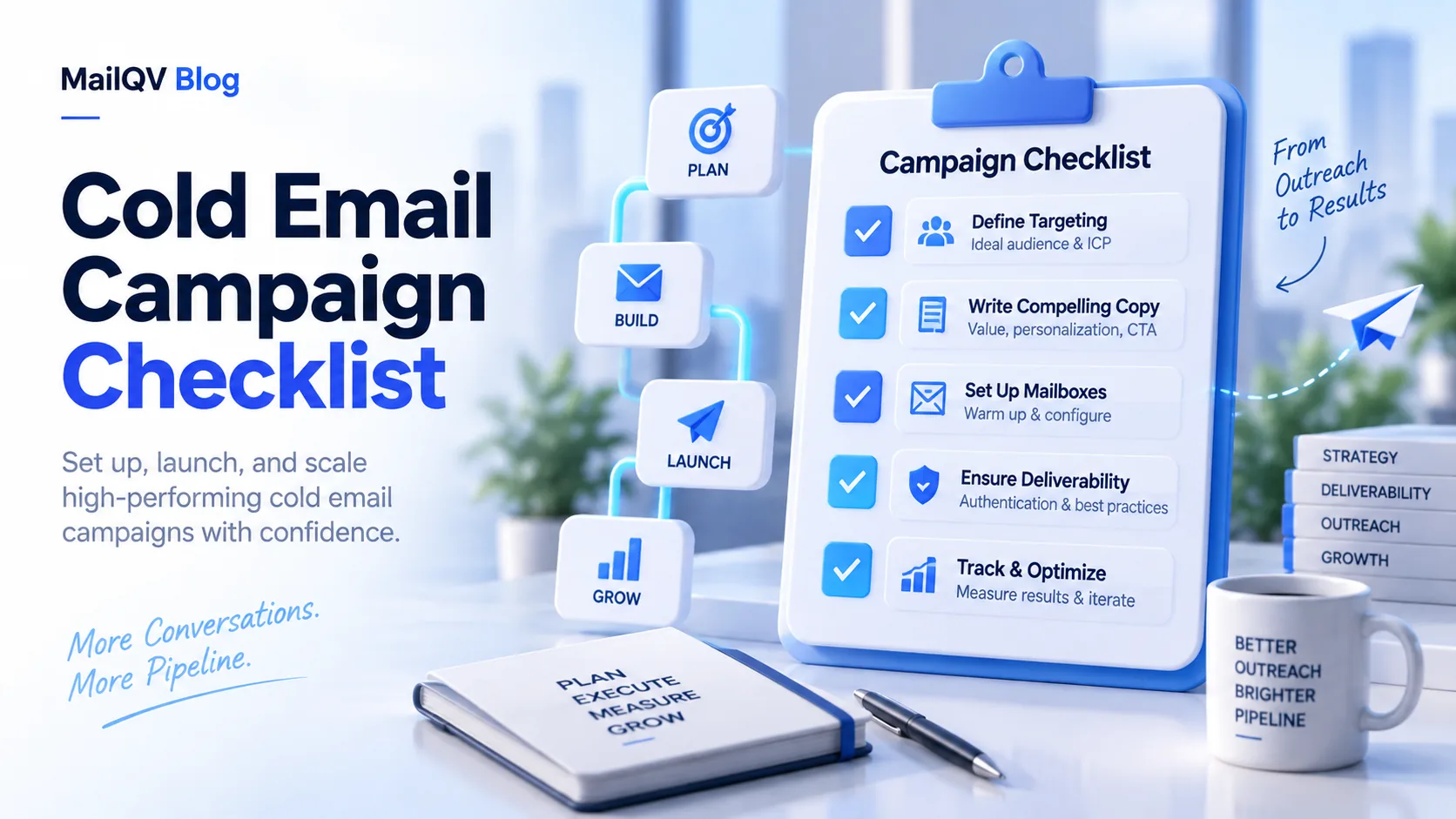 Cold Email Campaign Checklist illustrated guide