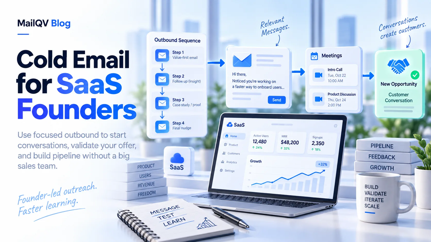 Cold Email for SaaS Founders illustrated guide