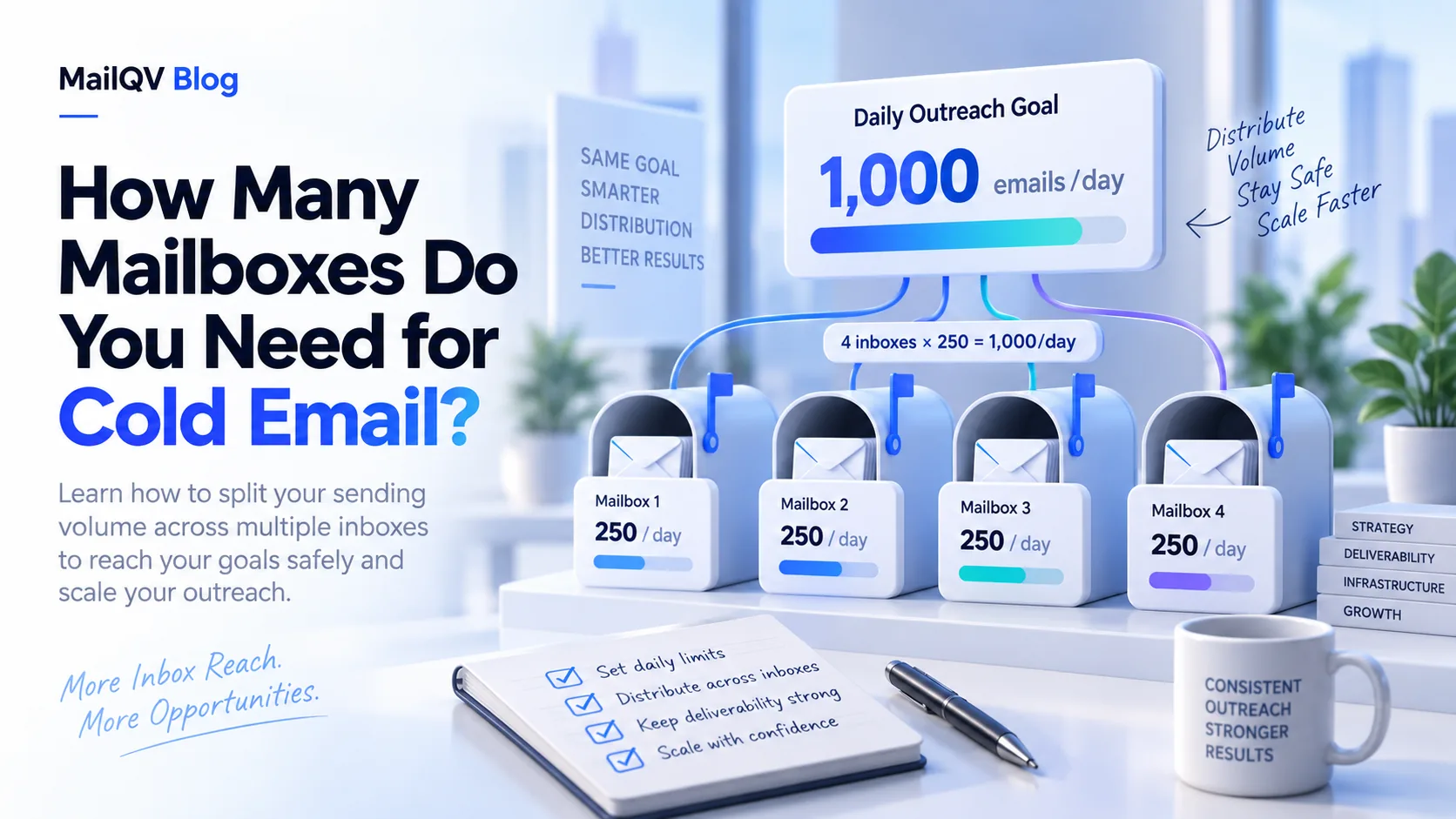 How Many Mailboxes Do You Need for Cold Email? illustrated guide