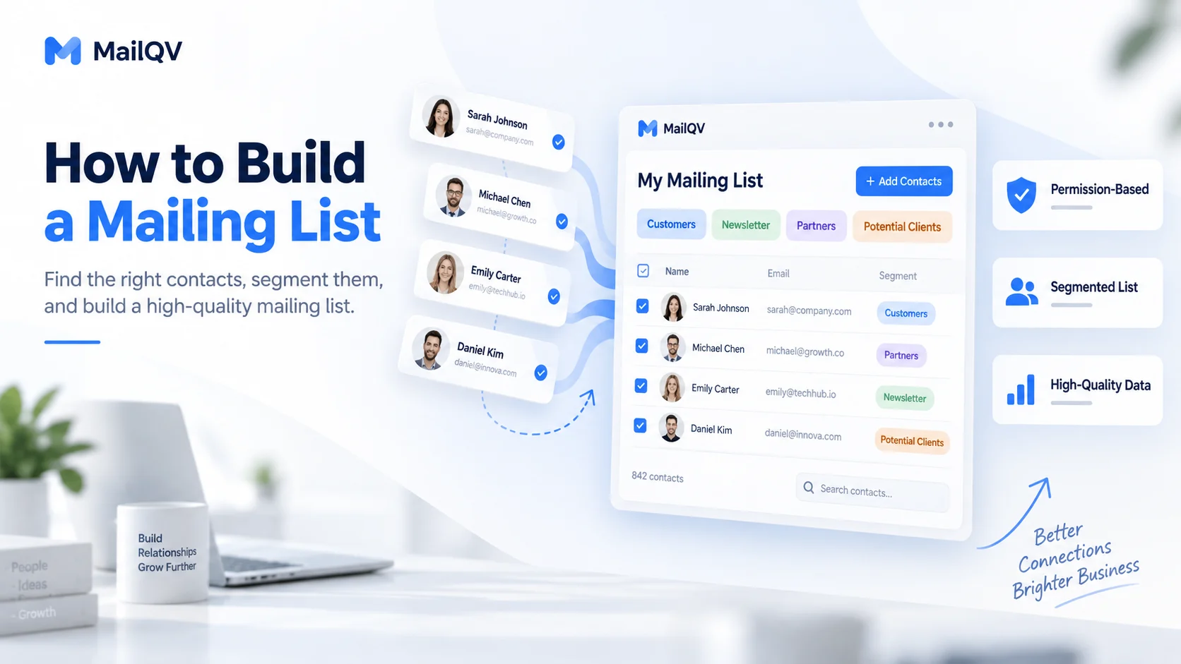 How to Build a Mailing List: A Practical Guide to Quality Contacts hero illustration