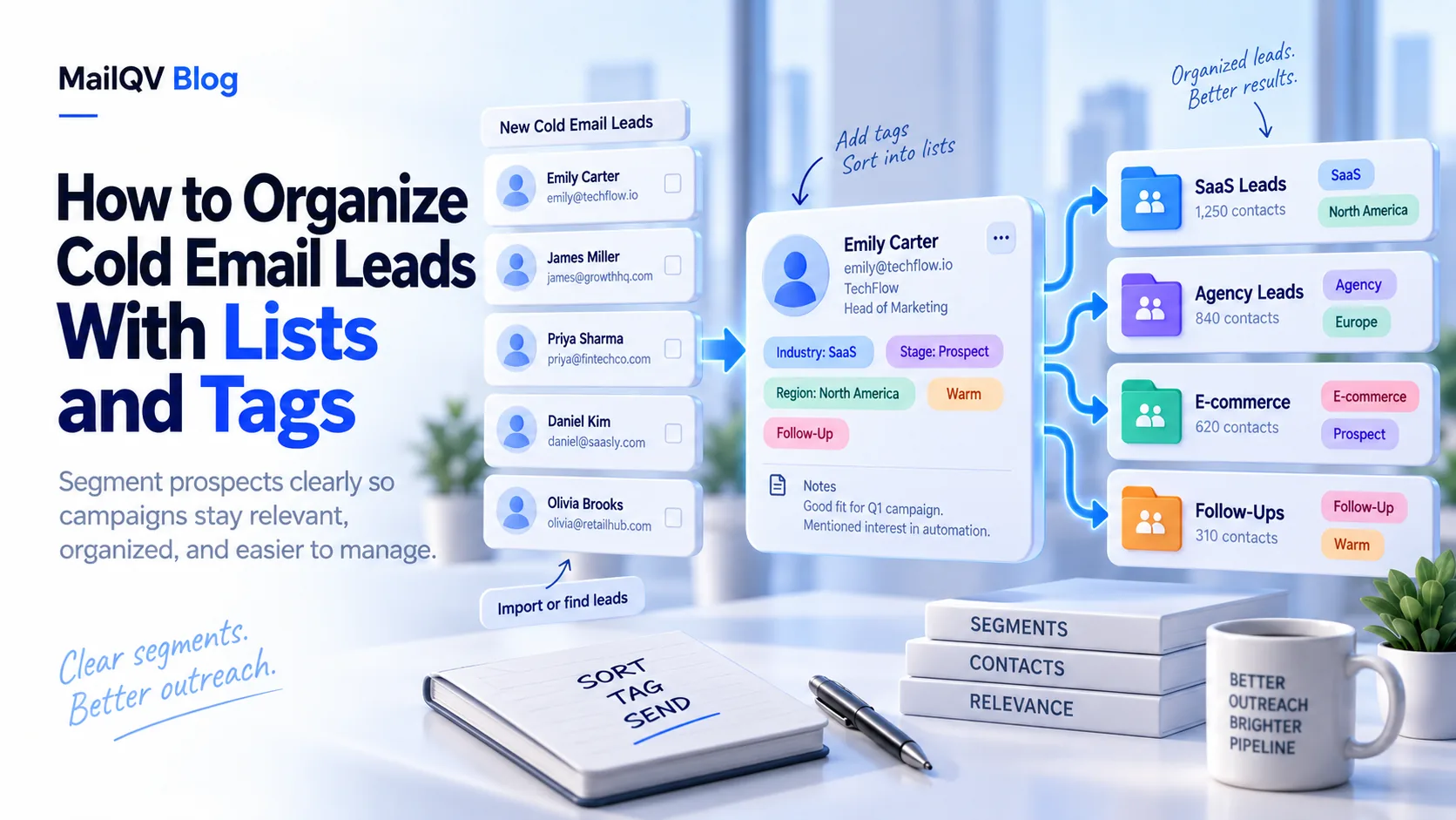 How to Organize Cold Email Leads With Lists and Tags illustrated guide