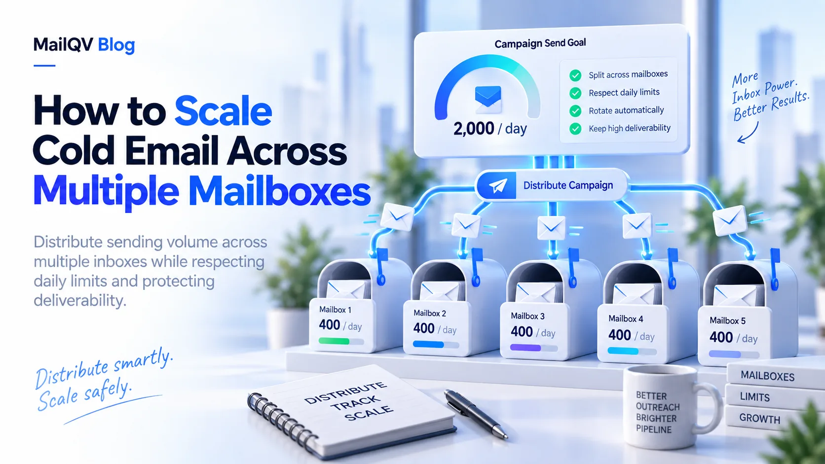 How to Scale Cold Email Across Multiple Mailboxes illustrated guide