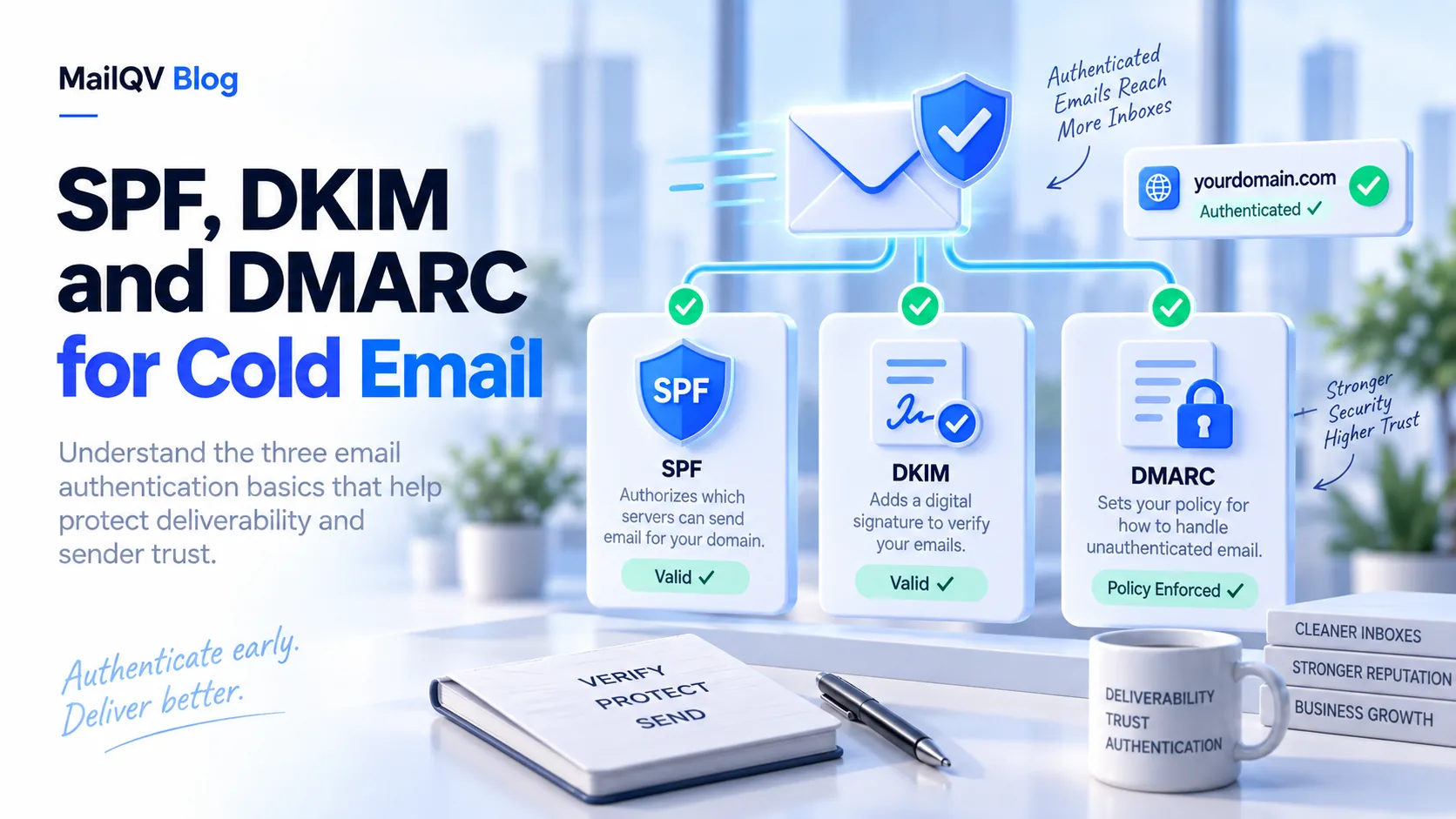 SPF, DKIM and DMARC for Cold Email illustrated guide