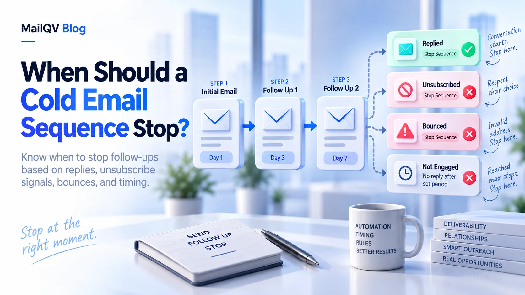 When Should a Cold Email Sequence Stop? illustrated guide